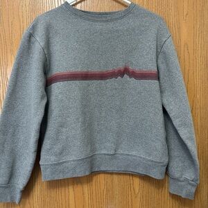 Patagonia Gray and Maroon Crewneck Sweater